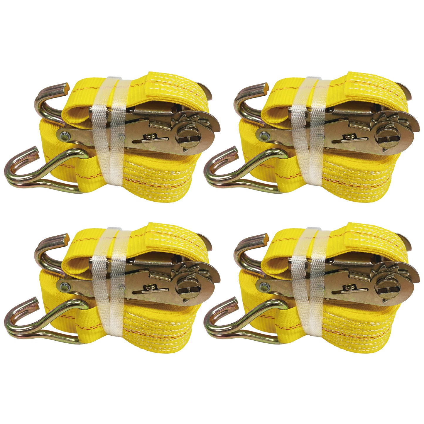 2" x 15' Ratchet Straps with J Hooks