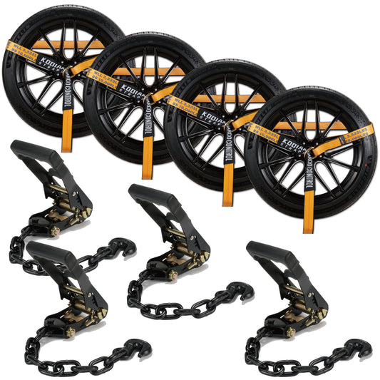 Vehicle Axle Tie Down Kit - Chain Hook