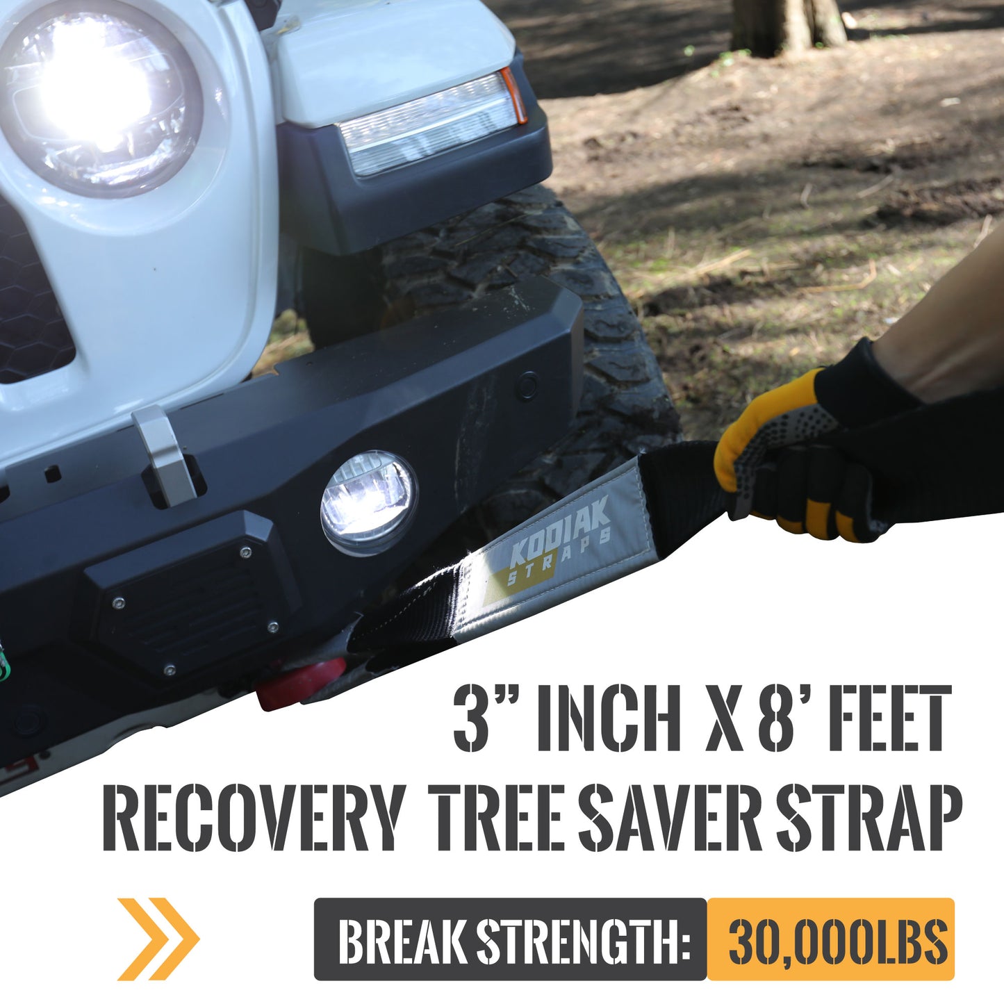 3"x8' Tree Saver Tow Strap