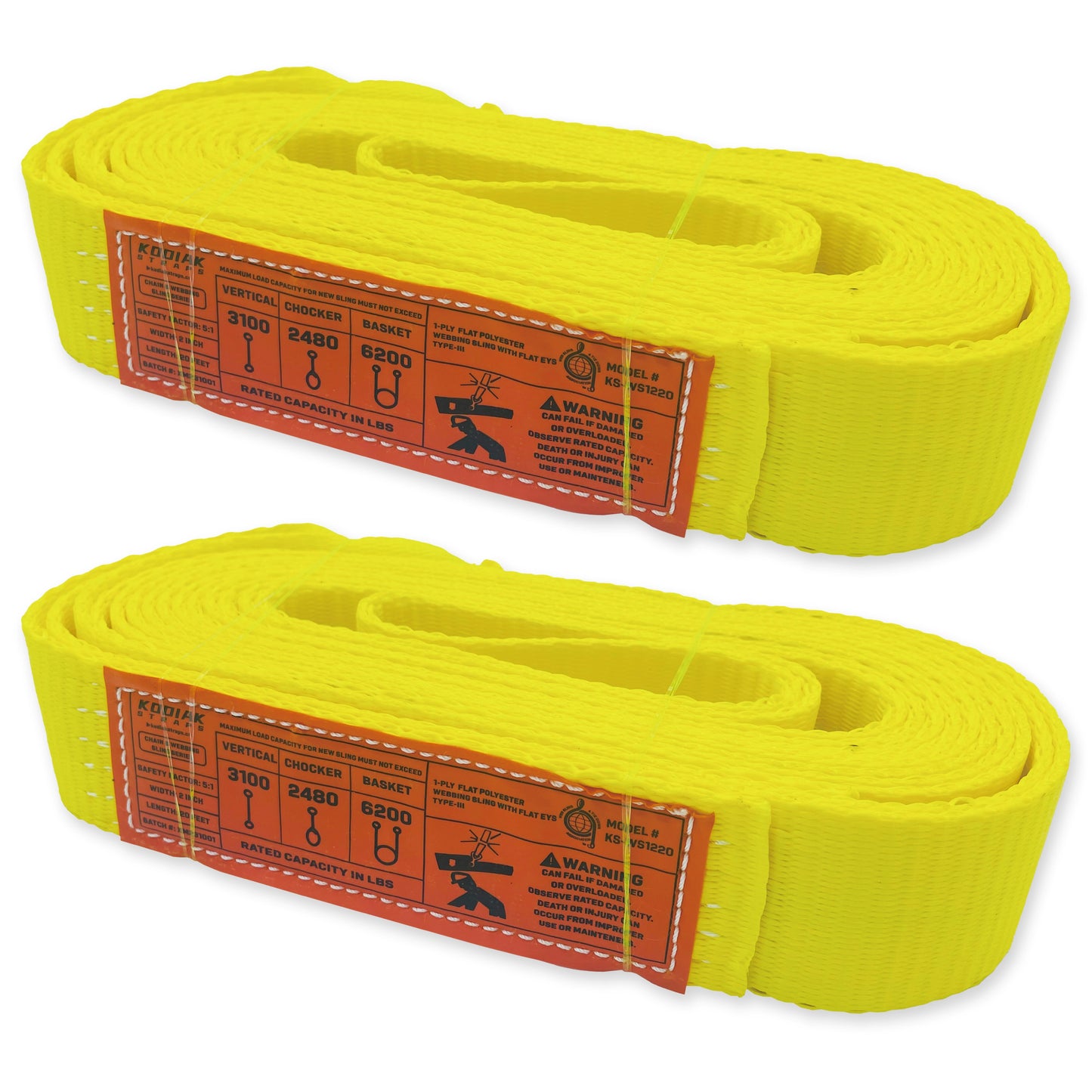 1-Ply 2 Inch Heavy Duty Webbing Slings