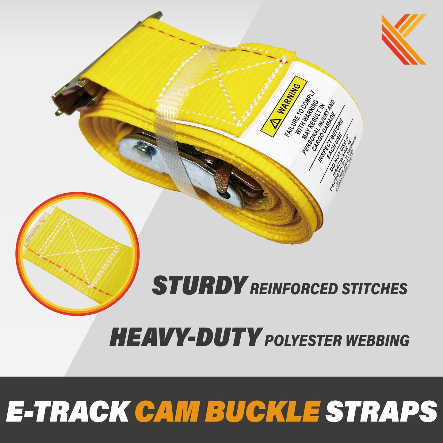 E Track Cam Buckle Straps