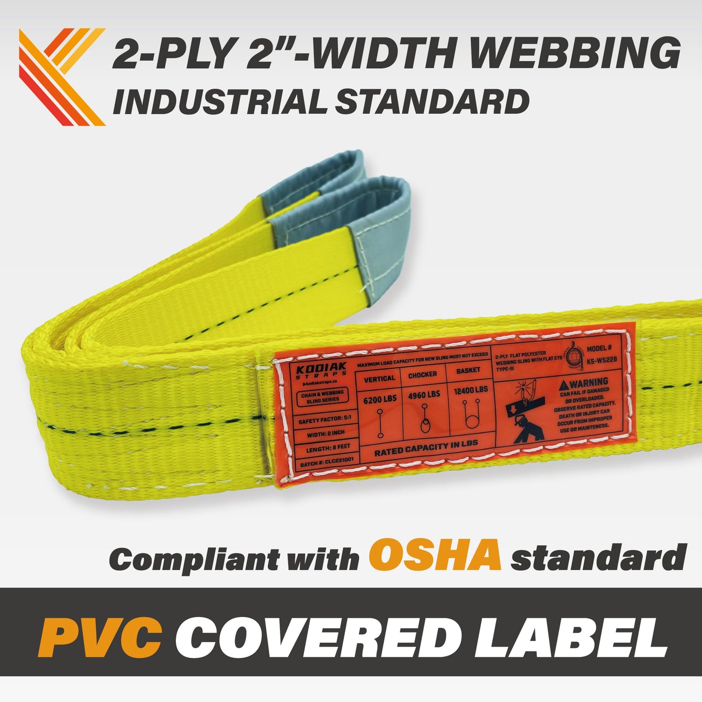 2-Ply 2 Inch Heavy Duty Webbing Slings