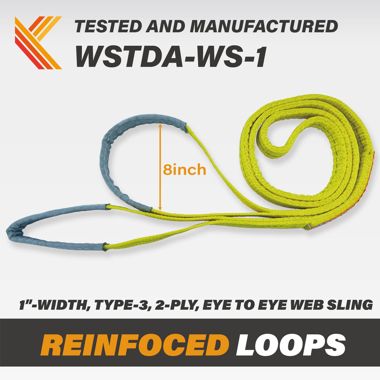 2-Ply 1 Inch Heavy Duty Webbing Slings
