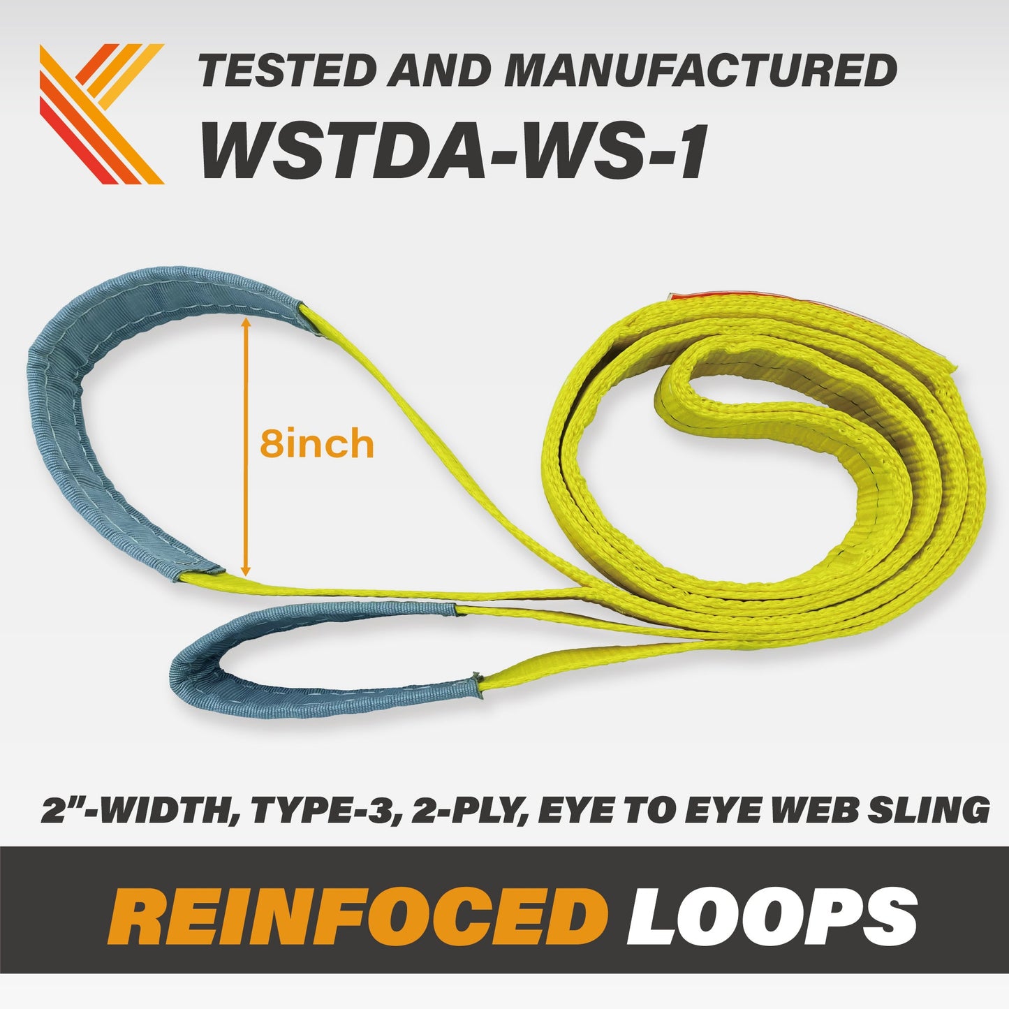 2-Ply 2 Inch Heavy Duty Webbing Slings