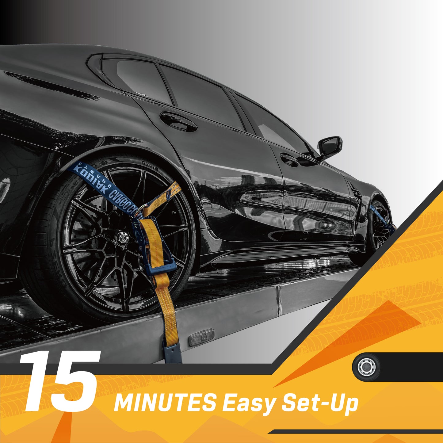 Vehicle Axle Tie Down Kit - Flat Hook