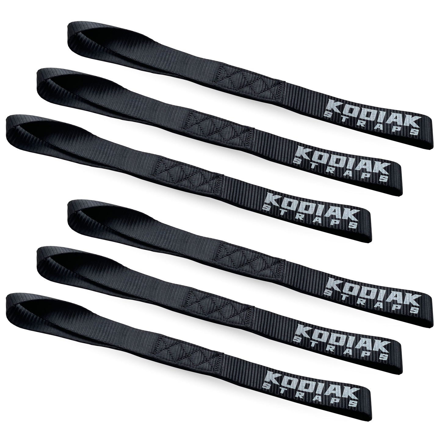 1" x 12" Soft Loop Tie Down Straps- 6 Pack