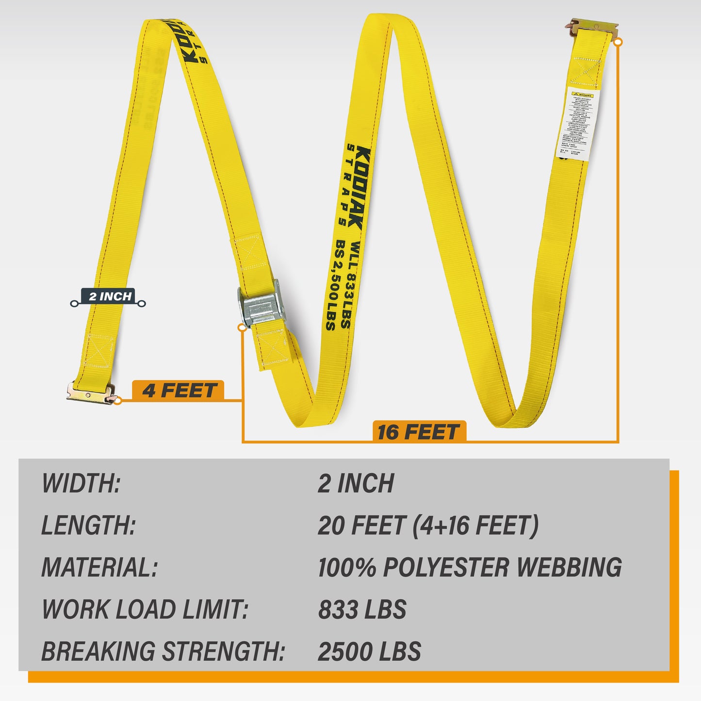 E Track Cam Buckle Straps