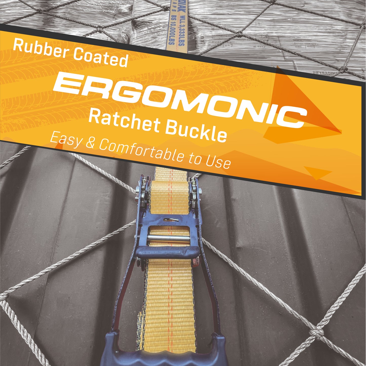 2" x 27' Heavy Duty Ratchet Straps- J Hook - 4 Pack