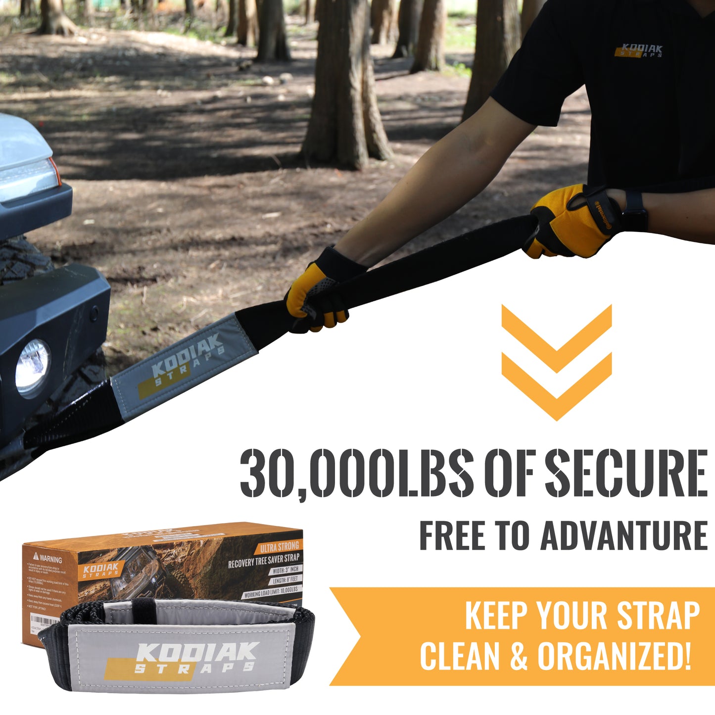 3"x8' Tree Saver Tow Strap