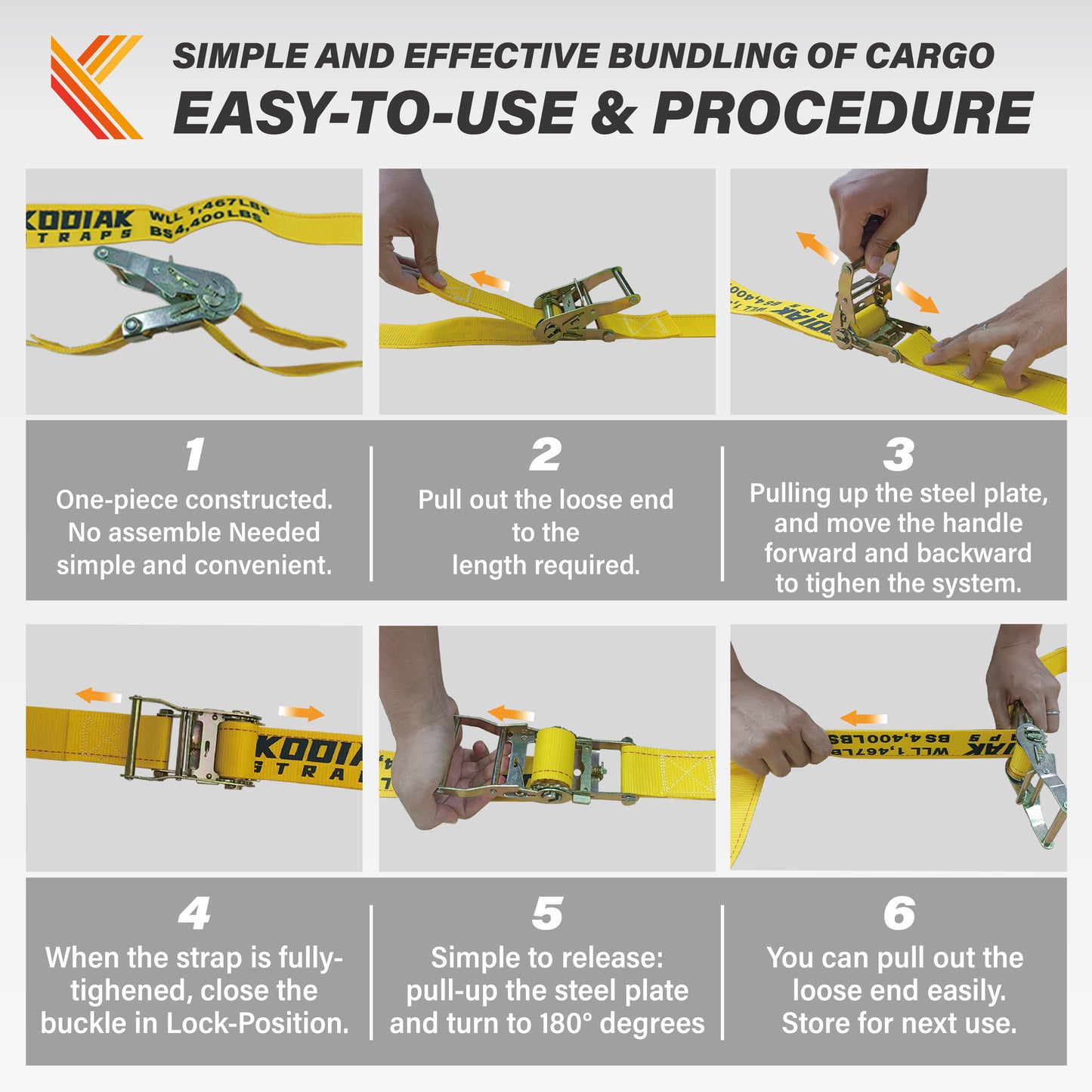 E Track Ratchet Straps