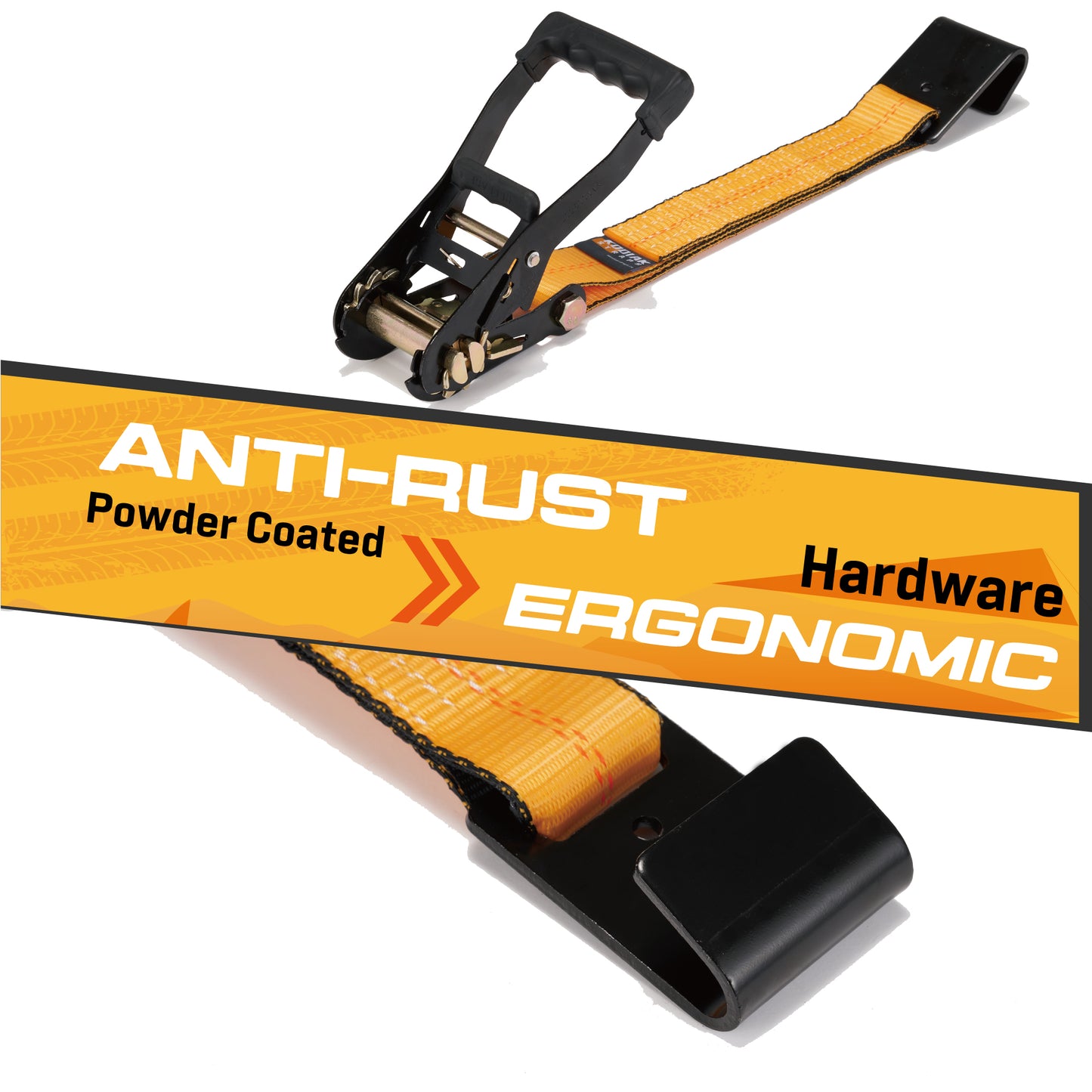 Vehicle Axle Tie Down Kit - Flat Hook