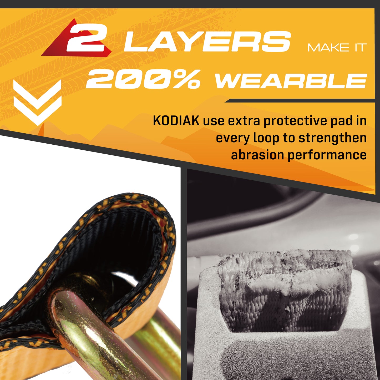 2" x 27' Heavy Duty Ratchet Straps- Flat Hook - 4 Pack