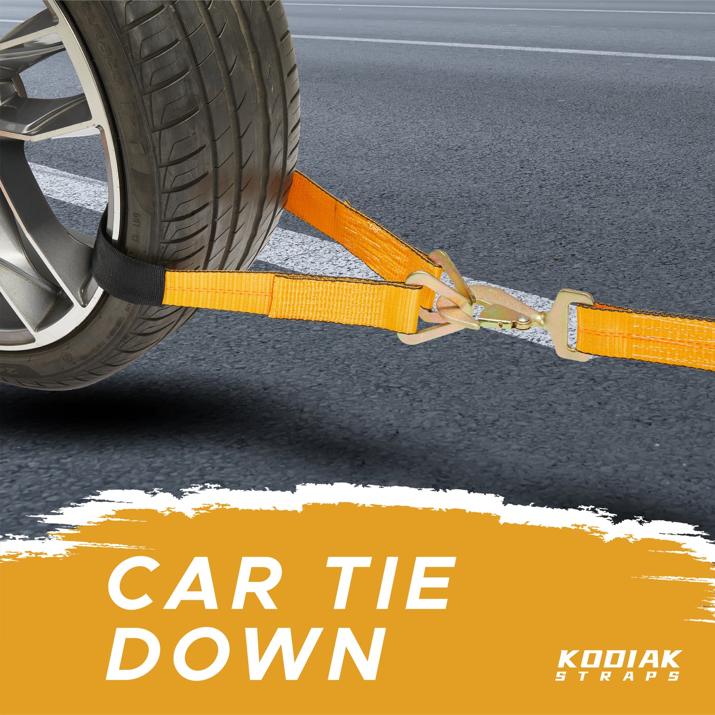 Vehicle Axle Tie Down Kit - Snap Hook