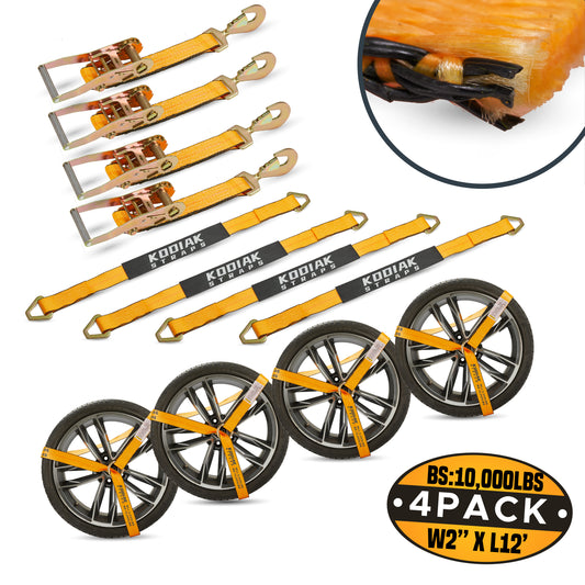 Vehicle Axle Tie Down Kit - Snap Hook