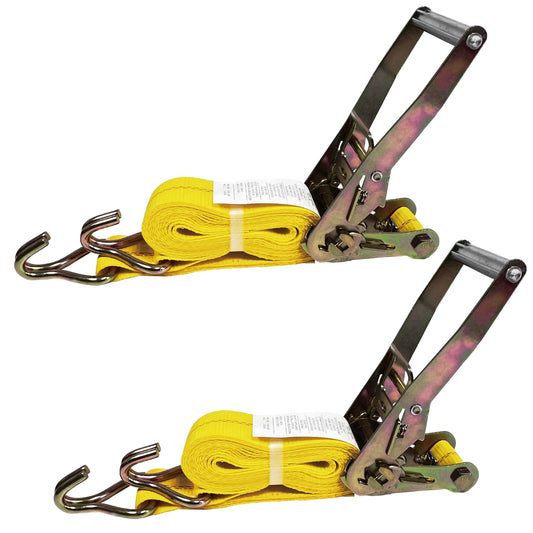 2" x 15' Ratchet Straps with J Hooks