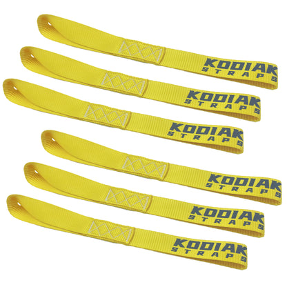 1.5" x 18" Soft Loop Tie Down Straps- 6 Pack