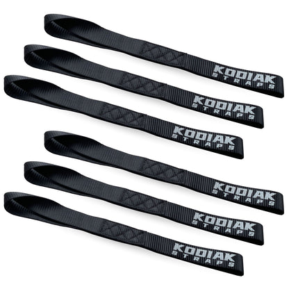 1" x 12" Soft Loop Tie Down Straps- 6 Pack