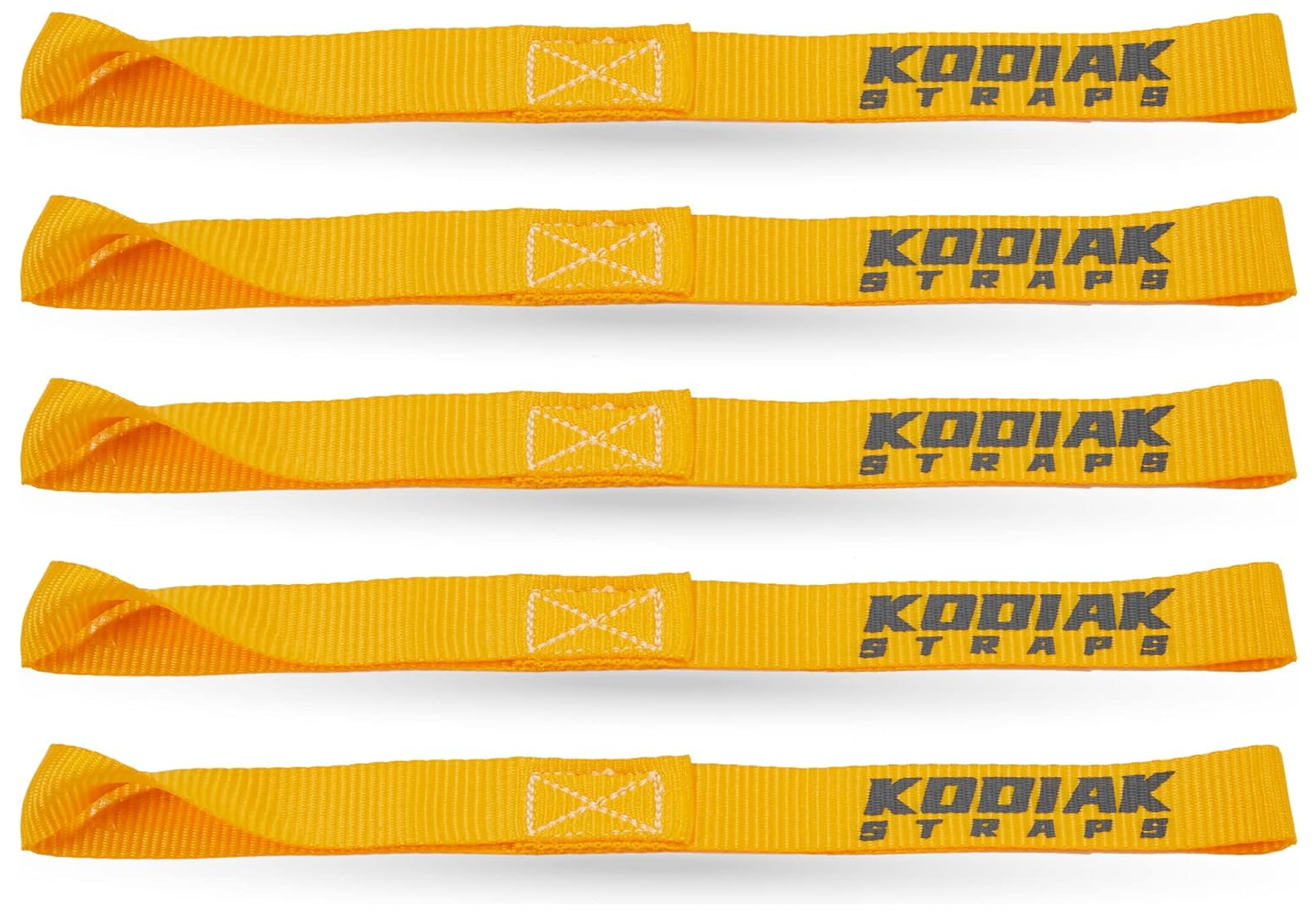 1" x 12" Soft Loop Tie Down Straps- 6 Pack – KodiakStraps