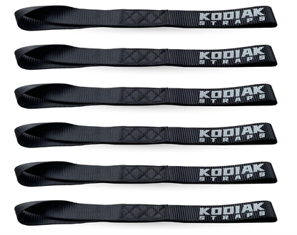 1.5" x 18" Soft Loop Tie Down Straps- 6 Pack